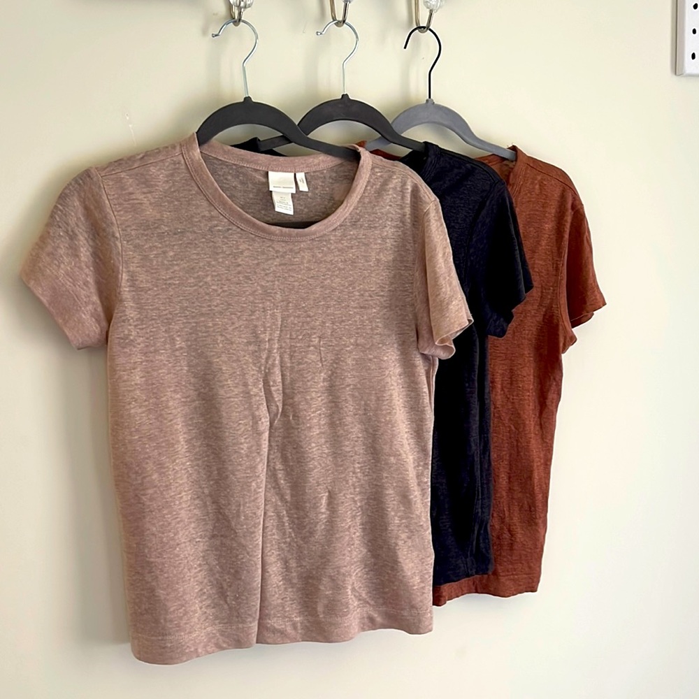 3 H&M linen tops